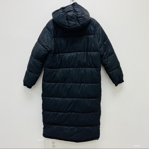 NWT iets frans Thermore Maxi Recycled Puffer Jacket in Black Size